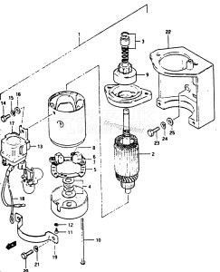 DT40 From 4002-503456 ()  1985 drawing STARTING MOTOR (~201815)