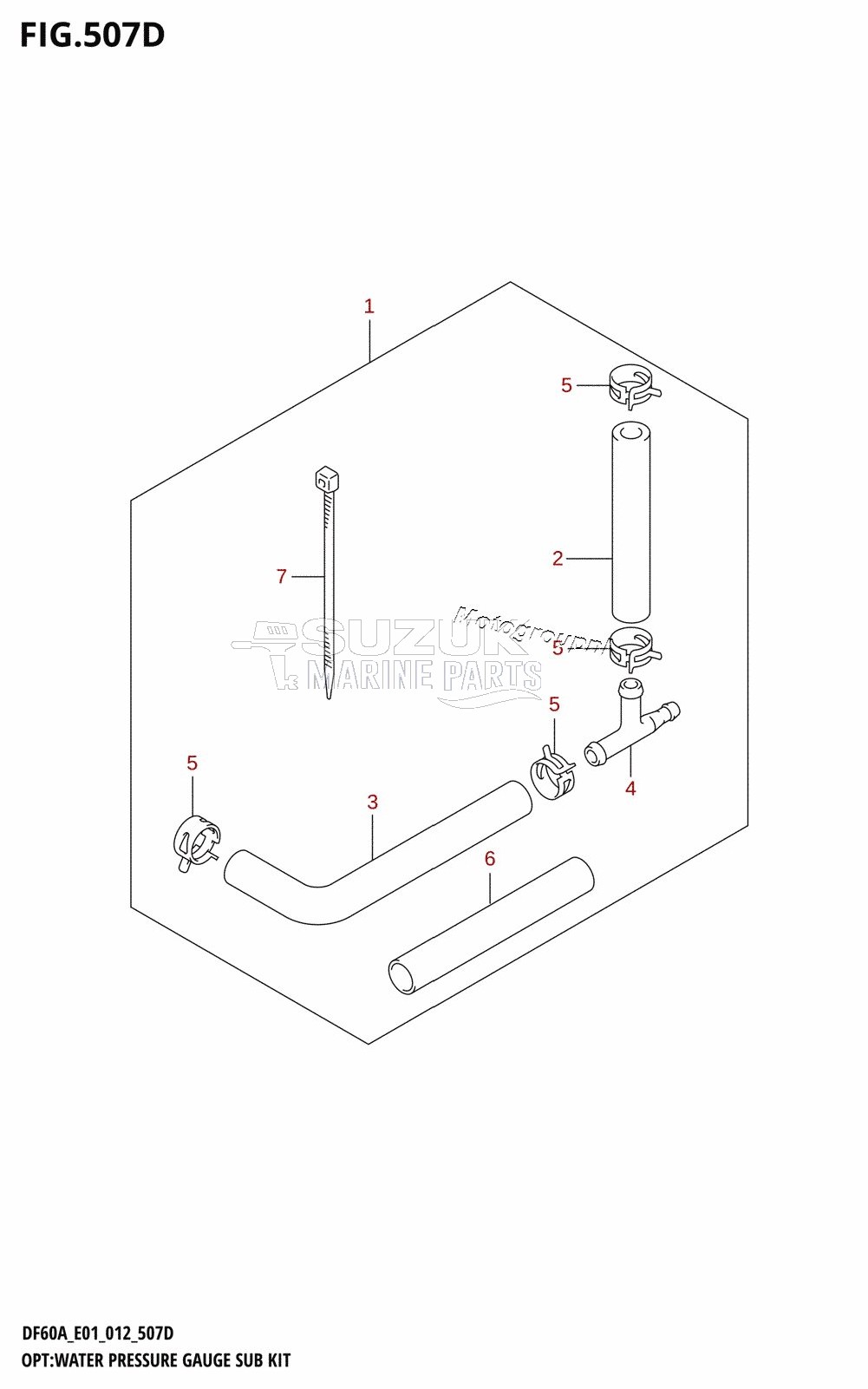 OPT:WATER PRESSURE GAUGE SUB KIT (DF50A:E01)