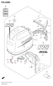 DF175T From 17502F-210001 (E03)  2012 drawing ENGINE COVER (DF175Z:E03)