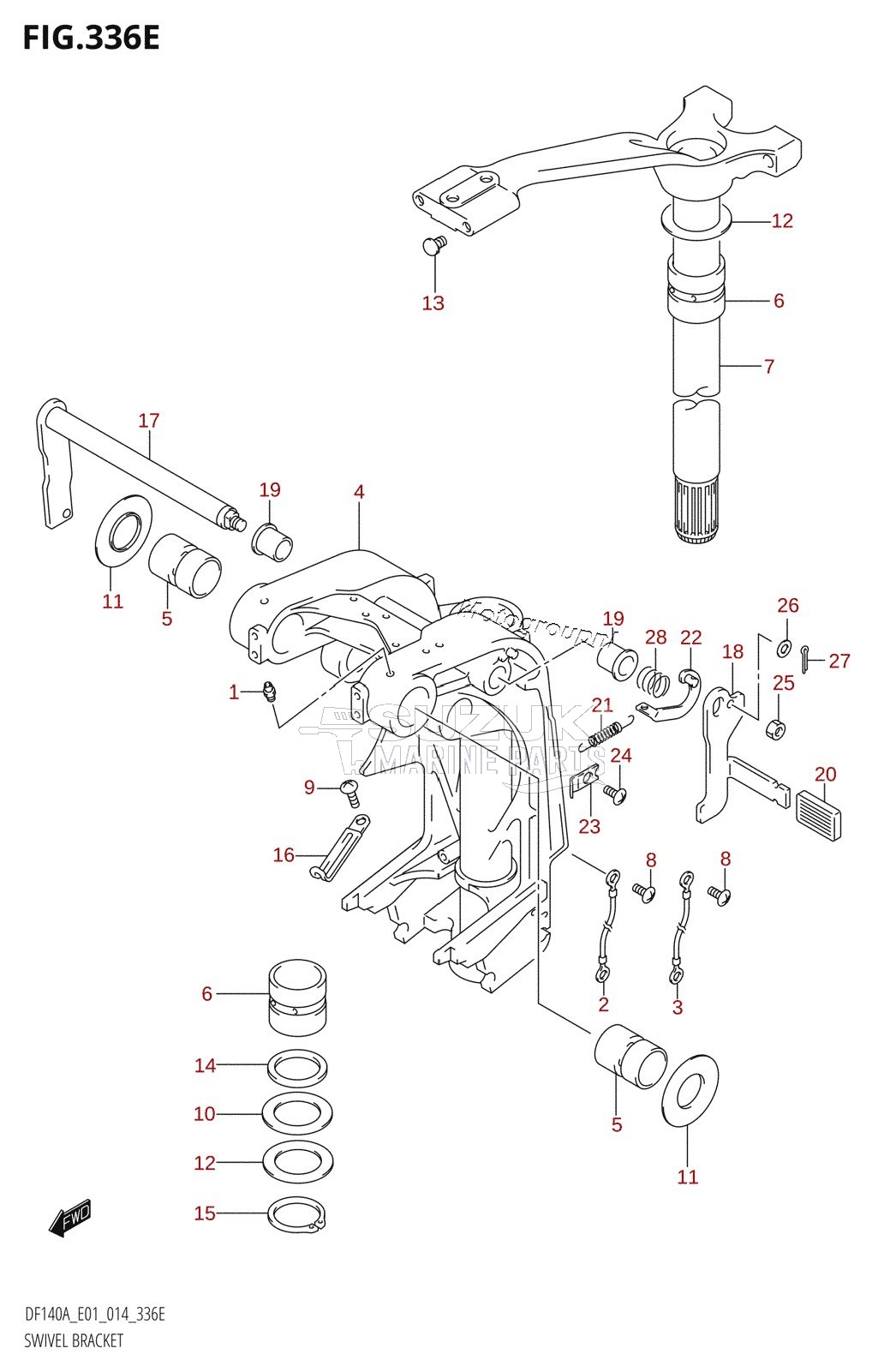 SWIVEL BRACKET (DF115AZ:E01)