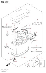 DF200 From 20002F-710001 (E03)  2017 drawing ENGINE COVER (DF250ST:E03)