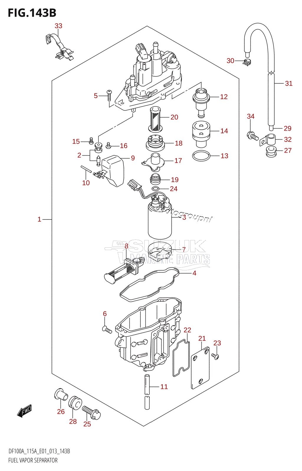 FUEL VAPOR SEPARATOR (DF100AT:E40)