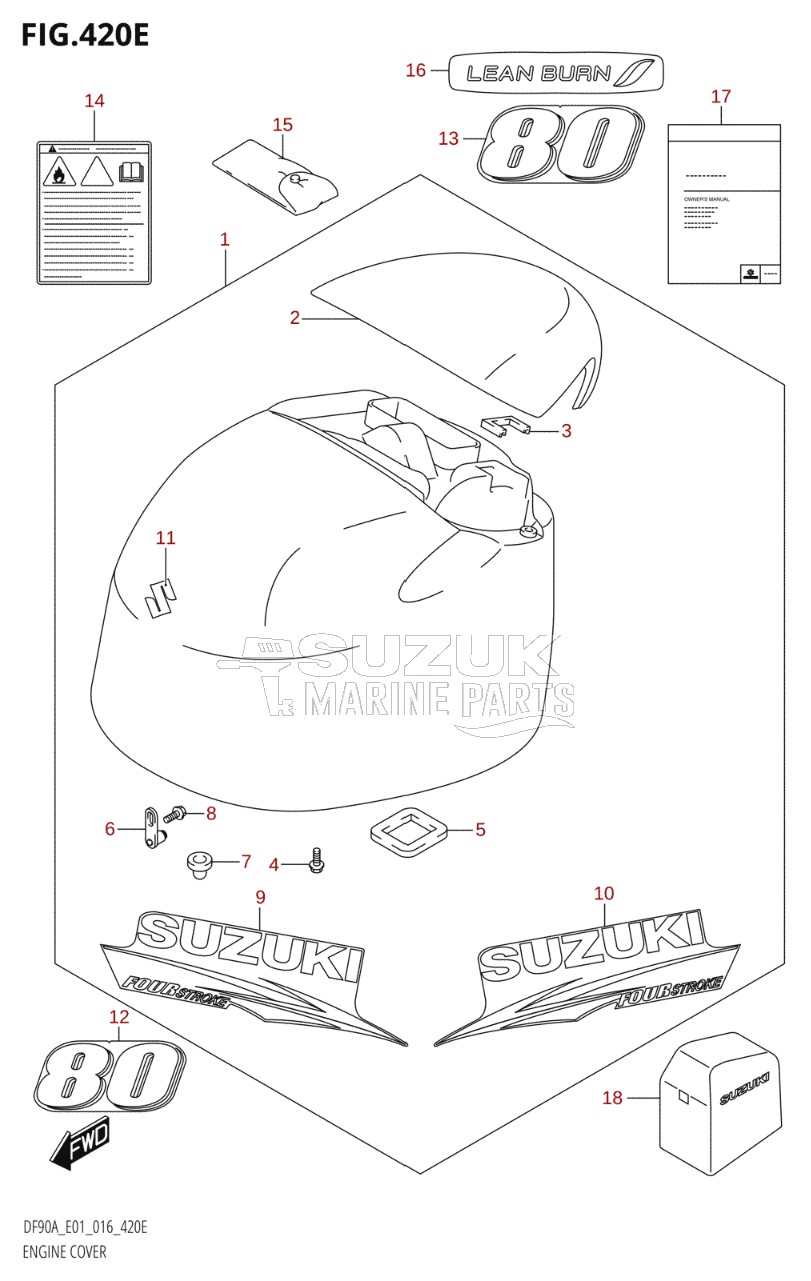 ENGINE COVER (DF80A:E01)