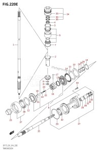 DF175Z From 17502Z-410001 (E01 E40)  2014 drawing TRANSMISSION (DF150Z:E01)