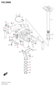 04003F-710001 (2017) 40hp E01-Gen. Export 1 (DF40A  DF40AQH  DF40ATH) DF40A drawing SWIVEL BRACKET (DF60ATH:E40)