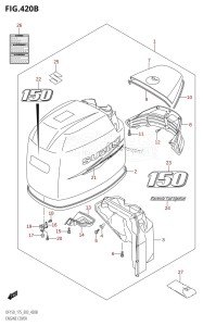 DF150 From 15001F-780001 (E03)  2007 drawing ENGINE COVER (DF150T,DF150Z:(K10,011))