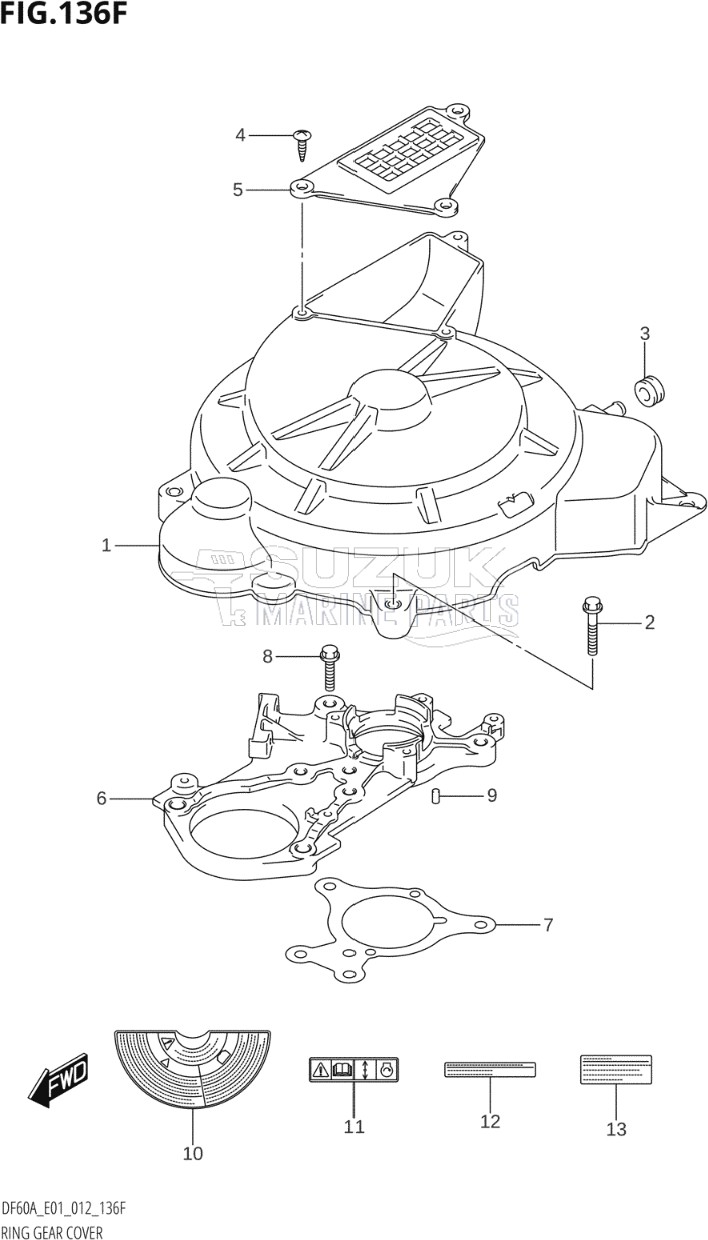 RING GEAR COVER (DF60A:E01)