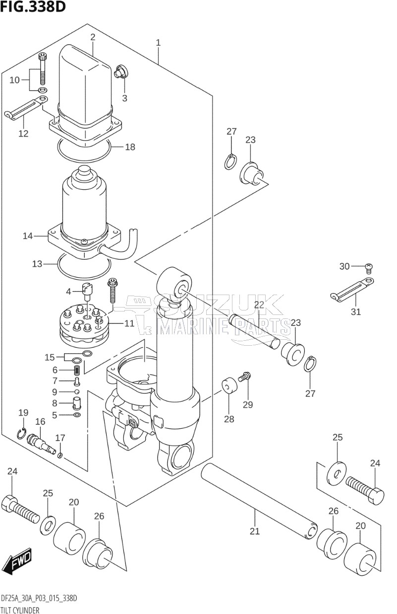 TILT CYLINDER (DF30ATH:P03)