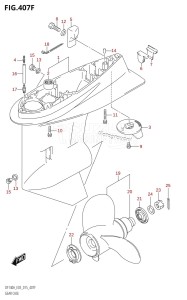 DF140AZ From 14003Z-510001 (E03)  2015 drawing GEAR CASE (DF115AST:E03)