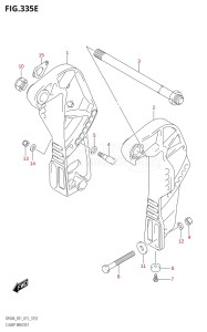 06002F-510001 (2005) 60hp E01 E40-Gen. Export 1 - Costa Rica (DF60A  DF60AQH  DF60ATH) DF60A drawing CLAMP BRACKET (DF50A:E01)