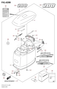 DF250Z From 25003Z-510001 (E01 E40)  2015 drawing ENGINE COVER ((DF200T,DF200Z):E01)