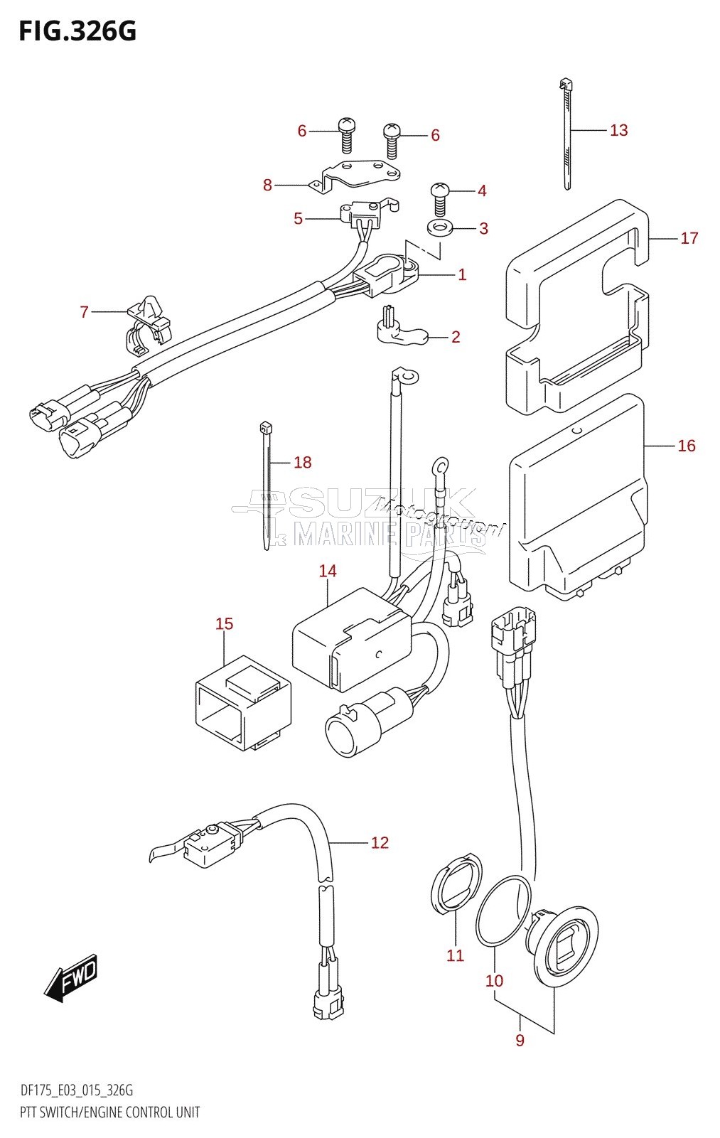 PTT SWITCH /​ ENGINE CONTROL UNIT (DF175Z:E03)