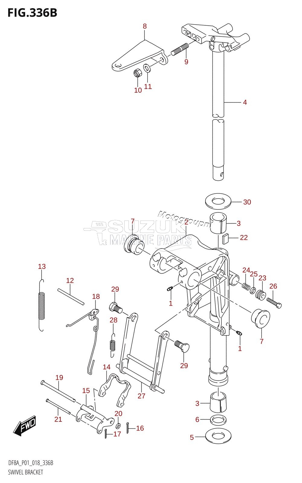 SWIVEL BRACKET (DF8AR,DF9.9AR)