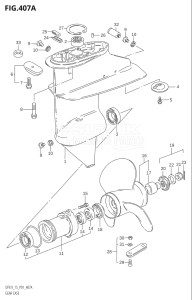 00992F-980001 (2009) 9.9hp P01-Gen. Export 1 (DF9.9K9  DF9.9RK9) DF9.9 drawing GEAR CASE