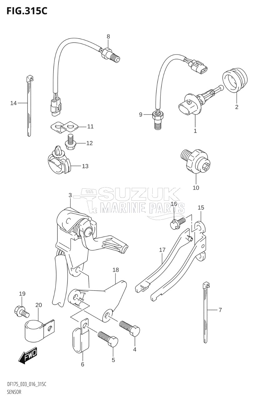 SENSOR (DF150Z:E03)