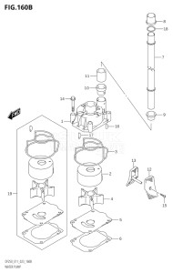 25003F-240001 (2022) 250hp E11 E40-Gen. Export 1-and 2 (DF250T  DF250T) DF250 drawing WATER PUMP (E03:(DF225T,DF225Z,DF250T,DF250Z))