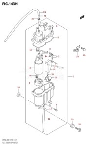 DF80A From 08002F-310001 (E40)  2013 drawing FUEL VAPOR SEPARATOR (DF90A:E40)