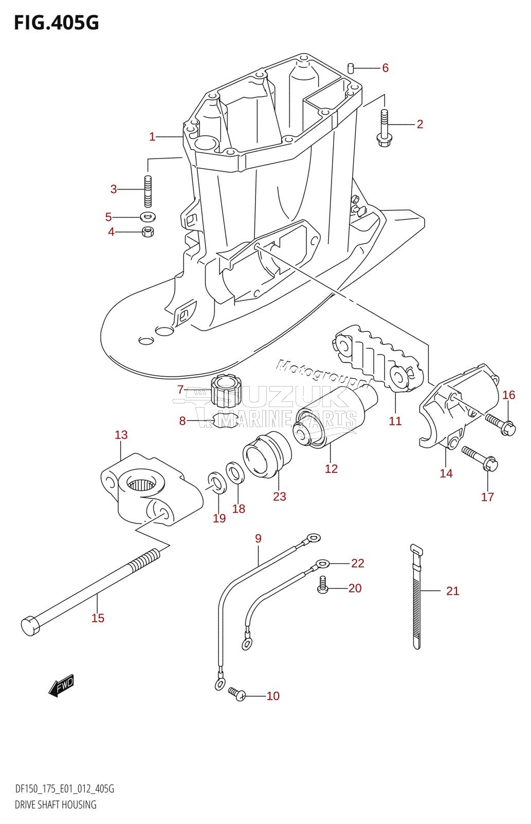 DRIVE SHAFT HOUSING (DF175Z:E01)