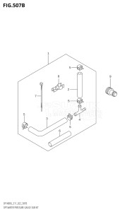 14004F-340001 (2023) 140hp E11 E40-Gen. Export 1-and 2 (DF140BG) DF140BG drawing OPT:WATER PRESSURE GAUGE SUB KIT (DF140BG,DF140BZG)