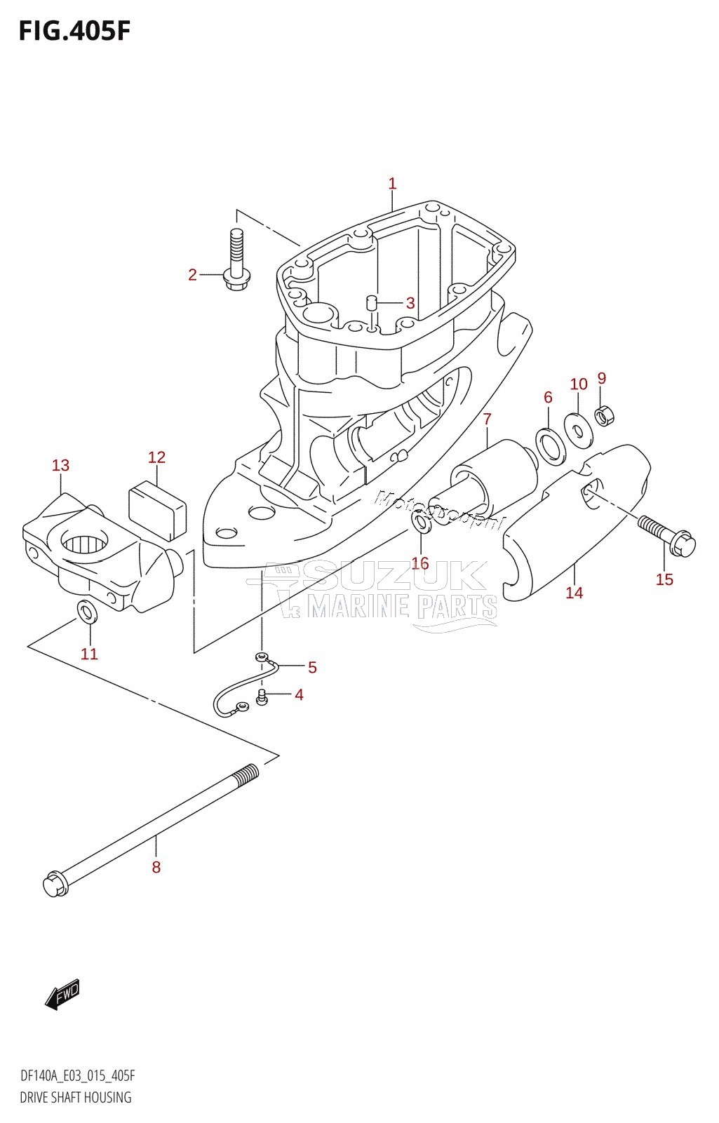 DRIVE SHAFT HOUSING (DF115AST:E03)