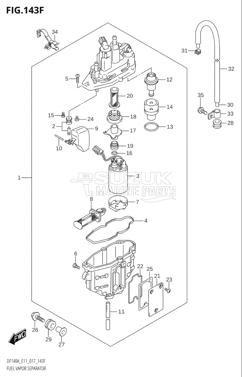 FUEL VAPOR SEPARATOR (DF140AT:E11)