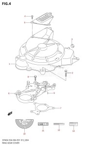 DF40A From 04004F-210001 (E34-Italy)  2012 drawing RING GEAR COVER (DF40AQH E01)