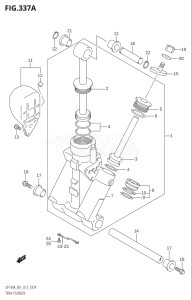 11503F-310001 (2013) 115hp E01 E40-Gen. Export 1 - Costa Rica (DF115AT) DF115A drawing TRIM CYLINDER