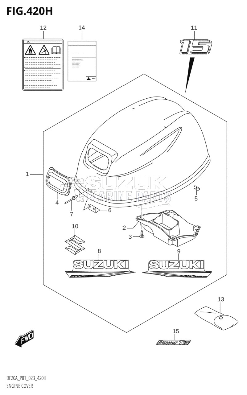 ENGINE COVER ((DF15A,DF15AR,DF15AT):(022,023))