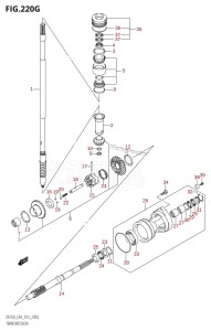 DF225Z From 22503Z-310001 (E03)  2013 drawing TRANSMISSION (DF250ST:E03)