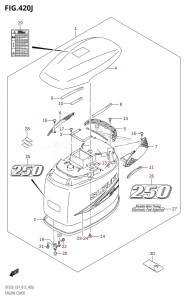 DF250Z From 25003Z-210001 (E01 E40)  2012 drawing ENGINE COVER (DF250T:E01)