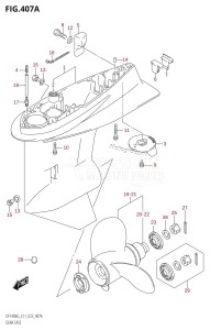 DF140BG From 14004F-240001 (E11 E40)  2022 drawing GEAR CASE ((DF115BG,DF140BG):E11)