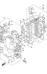 Outboard DF 225 drawing Throttle Body