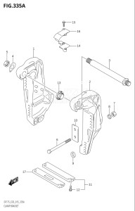 17502Z-510001 (2005) 175hp E03-USA (DF175Z) DF175Z drawing CLAMP BRACKET (DF150T:E03)