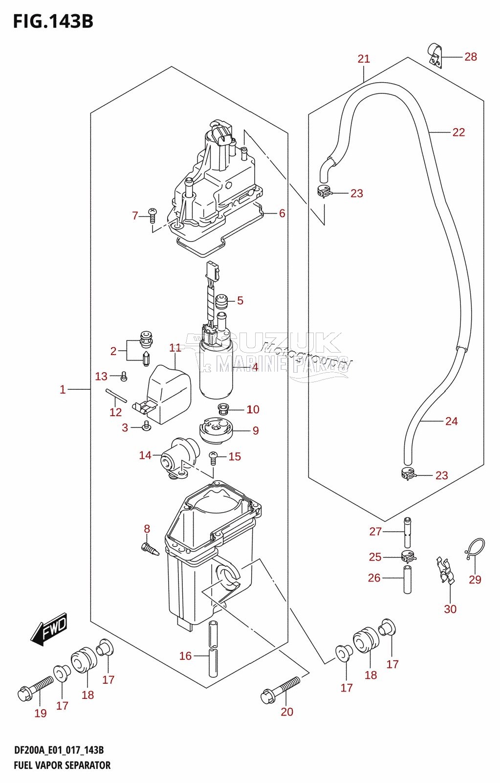 FUEL VAPOR SEPARATOR (DF200AT:E40)