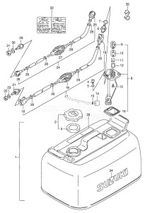 DT55 From 05501-909570 ()  1989 drawing FUEL TANK