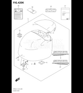 10004F-140001 (2021) 100hp E01 E40-Gen. Export 1 - Costa Rica (DF100BT  DF100BT   DF100BT) DF100B drawing ENGINE COVER (DF100B:(021,022,023))