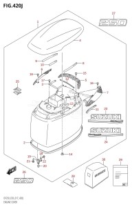 DF250ST From 25004F-710001 (E03)  2017 drawing ENGINE COVER (DF250T:E03)