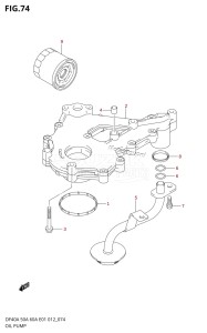 DF40A From 04004F-210001 (E34-Italy)  2012 drawing OIL PUMP