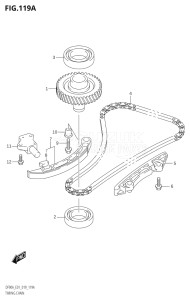 08002F-910001 (2019) 80hp E01 E40-Gen. Export 1 - Costa Rica (DF80A) DF80A drawing TIMING CHAIN