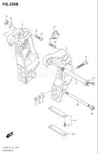 14003Z-510001 (2005) 140hp E01 E40-Gen. Export 1 - Costa Rica (DF140AZ) DF140AZ drawing CLAMP BRACKET (DF115AT:E01)