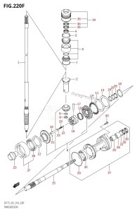 DF150ZG From 15002Z-410001 (E40)  2014 drawing TRANSMISSION (DF150Z:E40)