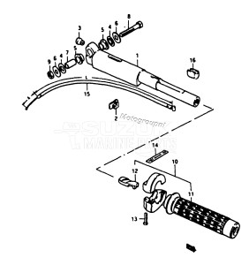 DT7.5 From c-10001 ()  1982 drawing HANDLE - GRIP