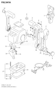 15003F-040001 (2020) 150hp E01 E03 E40-Gen. Export 1 - USA (DF150AT) DF150A drawing OPT:REMOTE CONTROL ASSY DUAL (1)