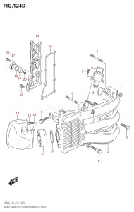 05003F-340001 (2023) 50hp E01-Gen. Export 1 (DF50AT  DF50ATH) DF50A drawing INTAKE MANIFOLD / SILENCER / EXHAUST COVER ((DF60A,DF60AQH,DF60ATH,DF60AVT,DF60AVTH):(022,023))