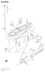 15002Z-310001 (2013) 150hp E03-USA (DF150Z) DF150Z drawing GEAR CASE (DF150T:E03)