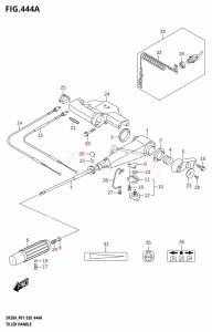 DF20A From 02002F-040001 (P01 P40)  2020 drawing TILLER HANDLE (DF9.9B,DF9.9BTH,DF15A,DF20A:P01,DF20ATH)