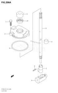 DF140A From 14003F-310001 (E01 E40)  2013 drawing CLUTCH ROD (DF140AT:E01)