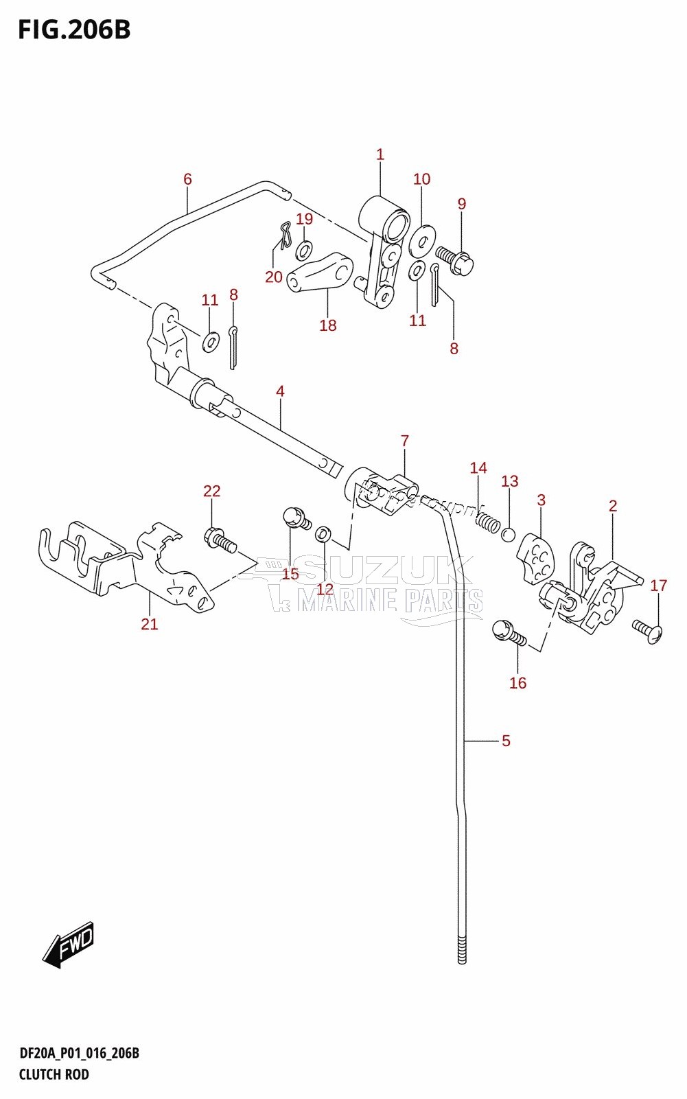 CLUTCH ROD (DF9.9BR:P01)