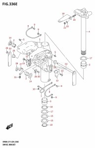 DF60AQH From 06002F-440001 (E11 - E40)  2024 drawing SWIVEL BRACKET (DF40AST)