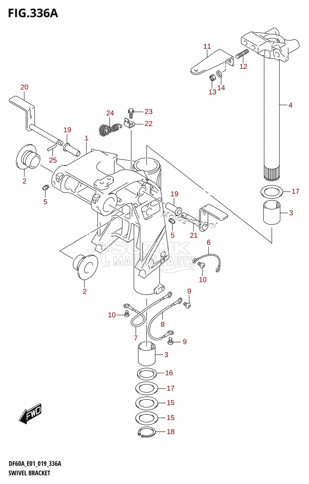 SWIVEL BRACKET (DF40A:E01,DF50A:E01)